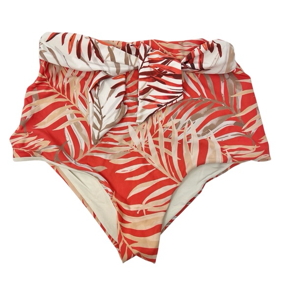 Palmacea Swimwear Two Piece Bikini Size Medium Tropical Bamboo Leaf Print Travel - Picture 2 of 7